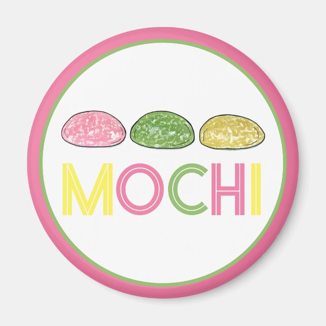 Daifuku Mochi Japanischer Neujahrskuchen Magnet (Vorne)