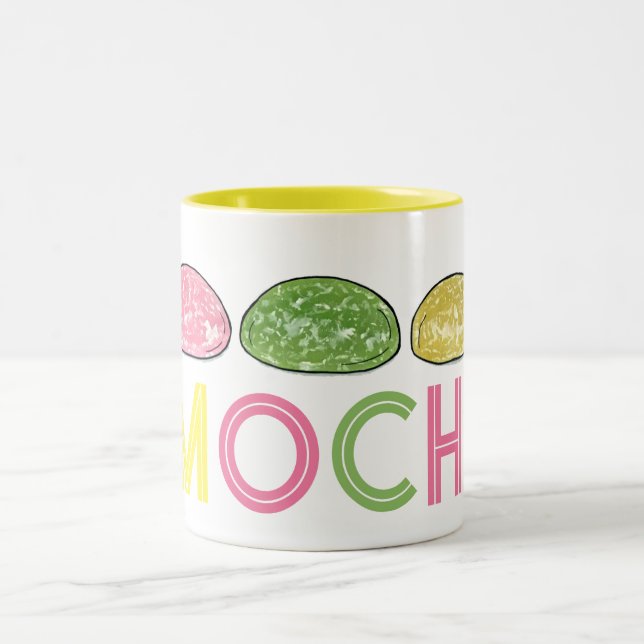 Daifuku Mochi Japanischer Neujahrskuchen Zweifarbige Tasse (Mittel)