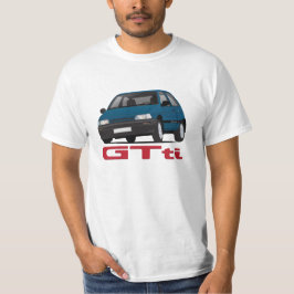 Daihatsu Charade GTti Turbo, blau mit Abzeichen -  T-Shirt