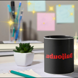 Daijobu Mindfulness-Kaffeetasse mit japanischem Zi Zweifarbige Tasse