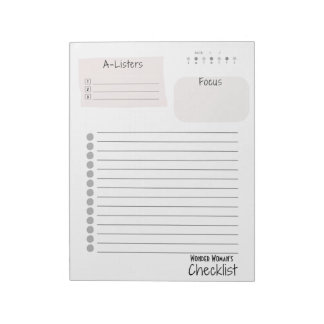Daily Checklist – Customizable Tear-Off Notepad Notizblock