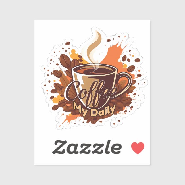 Daily Coffee Ritual Aufkleber (Blatt)