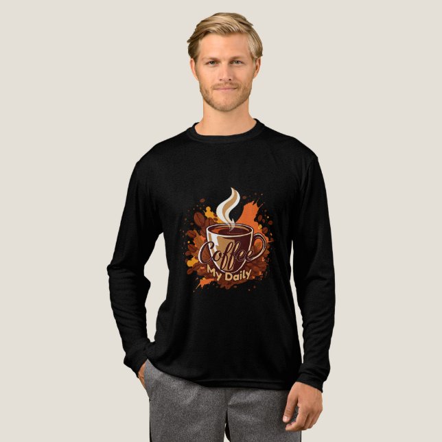 Daily Coffee Ritual Tri-Blend Shirt (Volle Vorderseite)