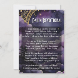 Daily Devotional Pagan Prayer Pocket Ritual Card Einladung