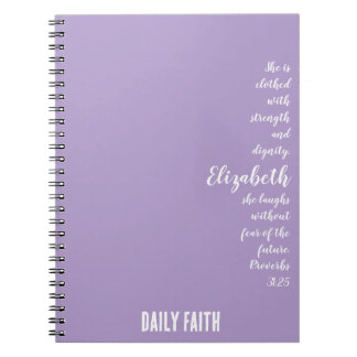 Daily Faith - Custom Proverbs Notebook for Women Notizblock