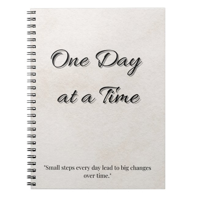 Daily Focus Journal - One Day at a Time Notebook Notizblock (Vorderseite)