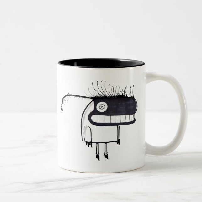 Daily-Monster-91 Zweifarbige Tasse (Rechts)