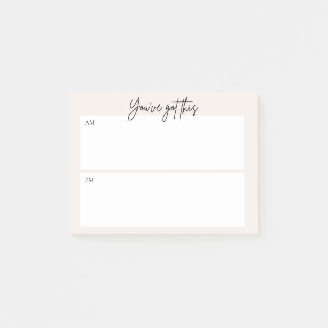 Daily planning Post-it note – Minimal Design (Devant)