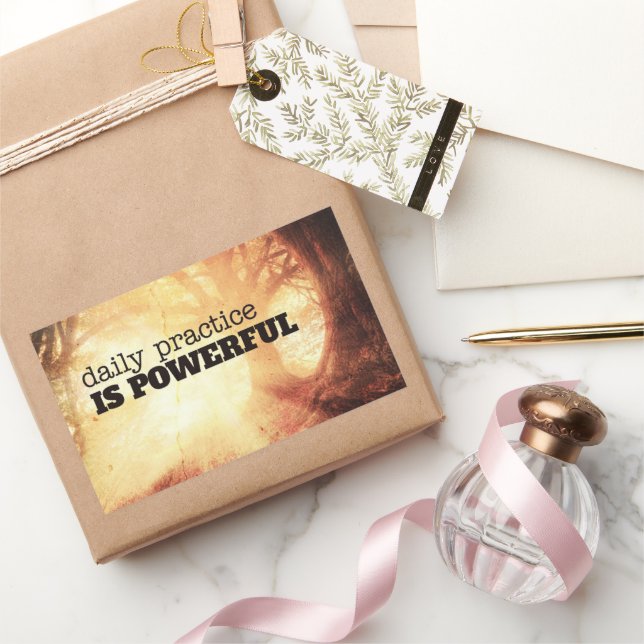 Daily Practice Rechteckiger Aufkleber (Schenken)