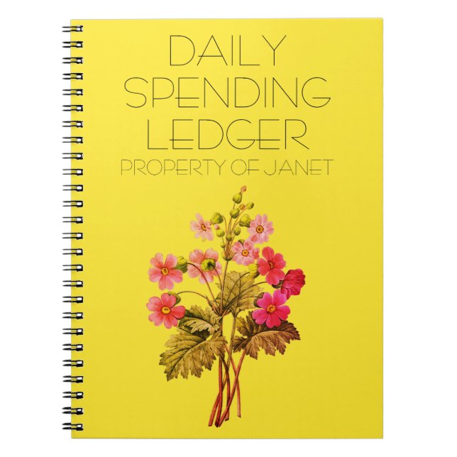 Daily Spending Ledger Primrose Financial Notebook Notizblock (Vorderseite)
