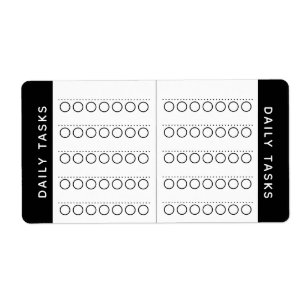 Daily Tasks Checklist Planner Sticker Label