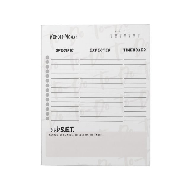 Daily To-Do List – Customizable Tear-Off Notepad Notizblock (Rotiert)