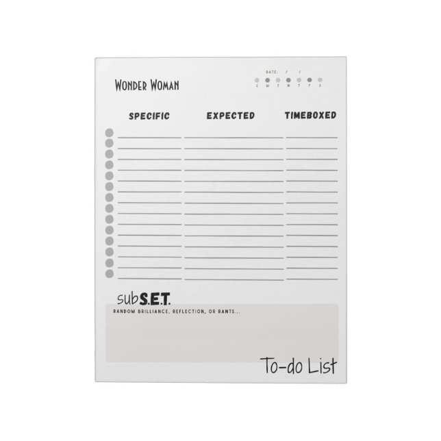 Daily To-Do List – Customizable Tear-Off Notepad Notizblock (Rotiert)