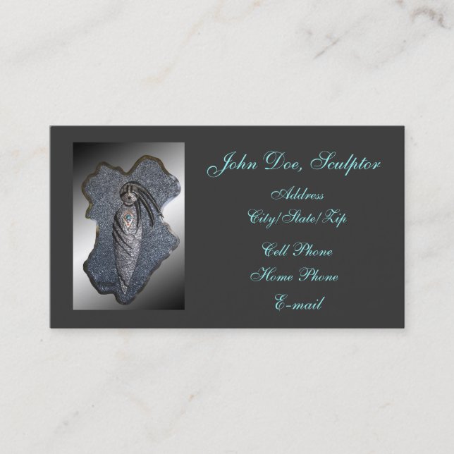 DAINE DE JOHN, CARTE DE VISITE DE SCULPTEUR (Devant)