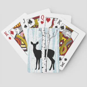 Daine un cerf commun dans des cartes de jeu de