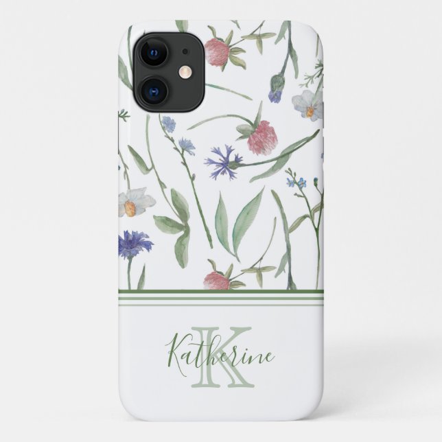 Dainted Wild Blume personalisiert Case-Mate iPhone Hülle (Rückseite)