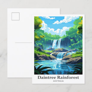 Daintree Rainforest Australia Reisen Illustration Postkarte
