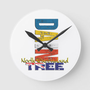 Daintree Rainforest Runde Wanduhr