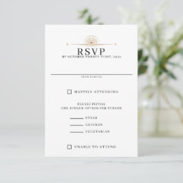 Dainty Celestial Wedding RSVP Karte