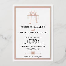 Dainty Celestie mit Details Hochzeit Einladung