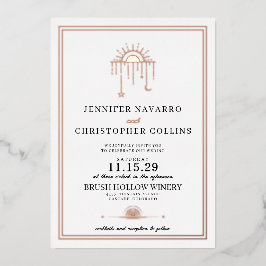 Dainty Celestie mit Details Hochzeit Einladung