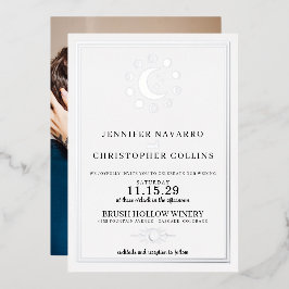 Dainty Celestie mit Foto Hochzeit Einladung