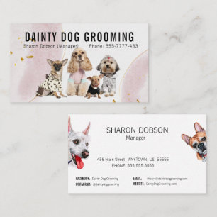 Dainty Chien Grooming Animaux Cartes de visite