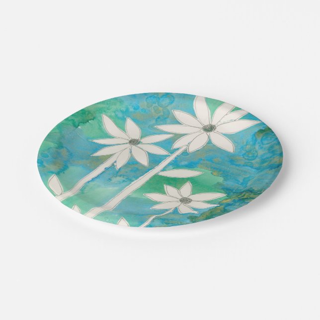 Dainty Daisies II Pappteller (Schrägansicht)