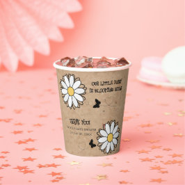 Dainty Daisy Minimalistisch Craft Babydusche Pappbecher