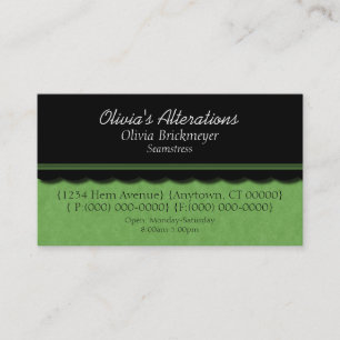 Dainty Diva Business Card, Lime Green Visitenkarte