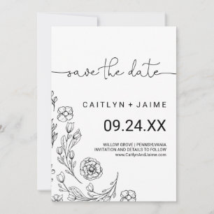 Dainty Elegance Save the Date Card