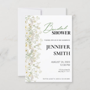 Dainty Floral Bridal Dusche Einladung - Verlassen
