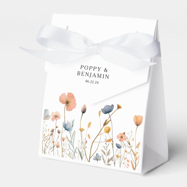 Dainty Floral Wildblume Wedding Geschenkschachtel (Vorderseite)