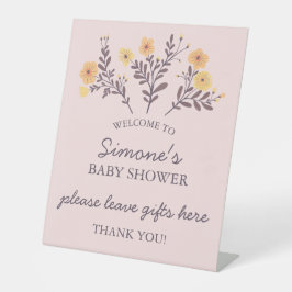 Dainty Florals Elegant Chic CUSTOM BABY SHOWER Sockelschild