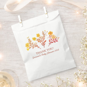 Dainty Florals Elegant DANK YOU BABY SHOWER Geschenktütchen