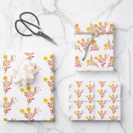 Dainty Florals Elegant Einfaches Chic-Geschenk Geschenkpapier Set