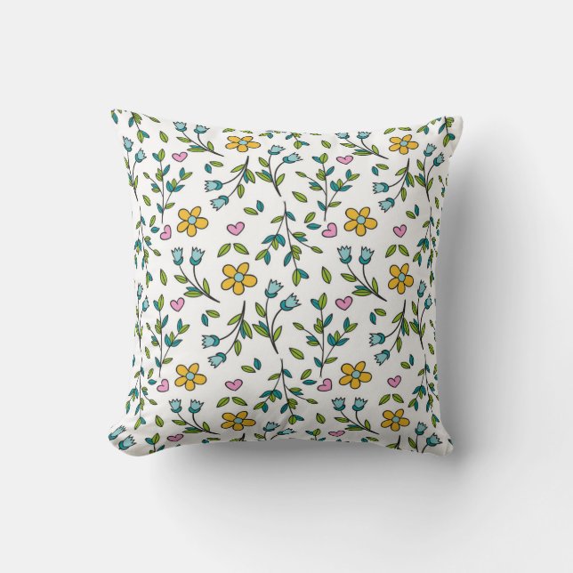 DAINTY FLOWER THROW PILLOW KISSEN (Vorderseite)