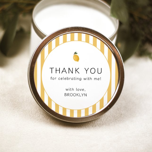 Dainty Lemon Party Runder Aufkleber (Von Creator hochgeladen)