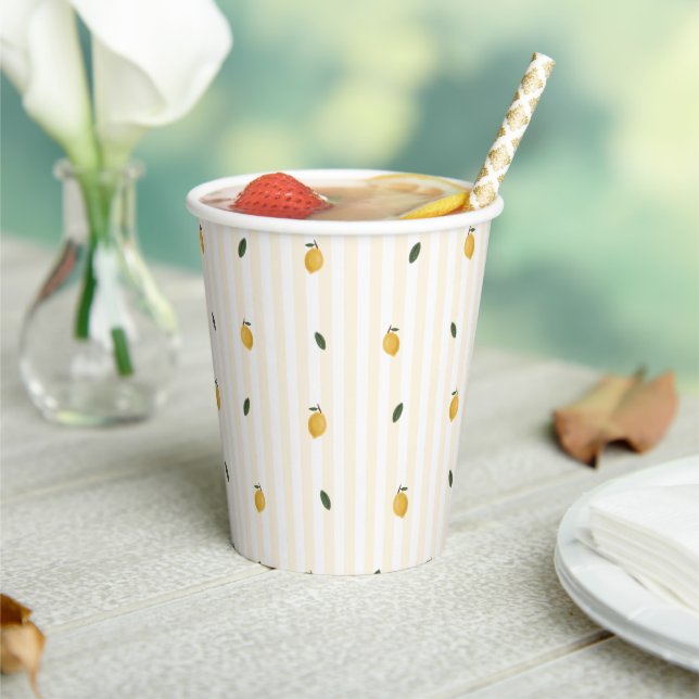 Dainty Lemon Pattern Party Paper Cup Pappbecher (In Situ)