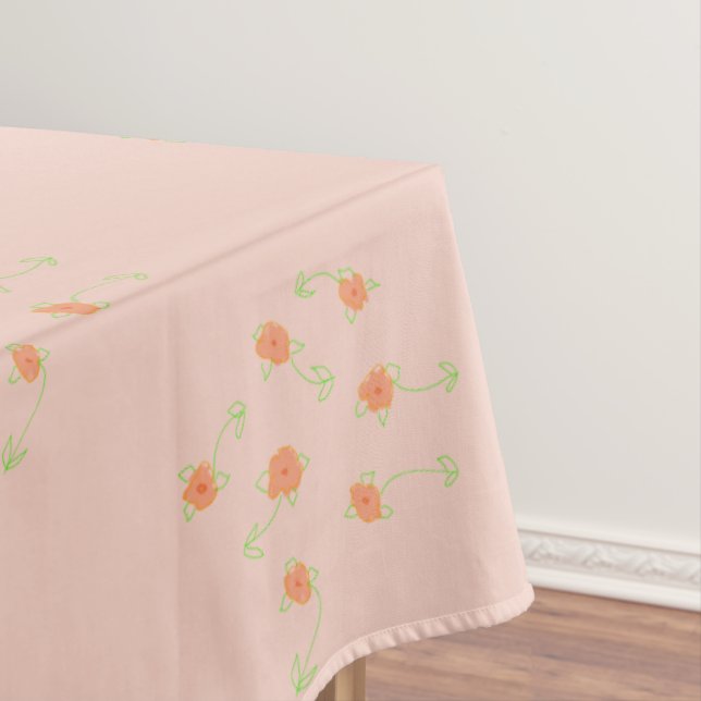 Dainty Peach Floral Tischdecke (Beispiel)