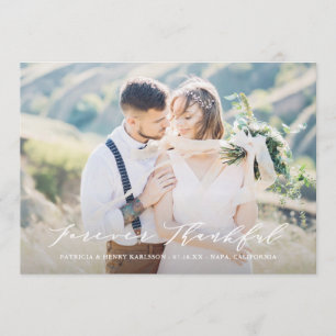 Dainty Script Forever Dankbarkeit Hochzeit Danke