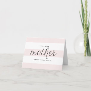 Dainty Script & Pink Stripes Maman Mariage Merci