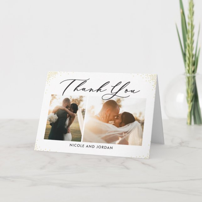 Dainty Sprinkles Editable Farbe Danke Karte (Vorderseite)