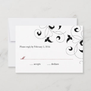 Dainty Vine Wedding UAWG RSVP Karte