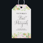 Dainty Watercolor Floral Bat Mitzvah Vielen Dank Geschenkanhänger<br><div class="desc">Ein elegantes und feminin florales Bat Mitzvah Dankeschön an ein Geschenktag mit Aquarell pastellfarbenen Blume und whimsical Drehbuch. Diese Einladung ist der perfekte Akzent für Liebestaschen.</div>