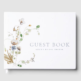 Dainty Wildblume Dusty Blue Gästebuch