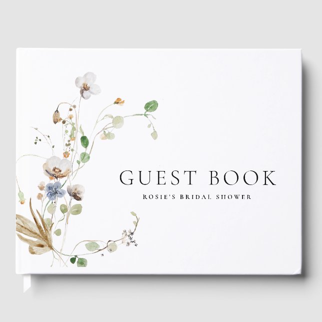 Dainty Wildblume Gästebuch (Vorderseite)