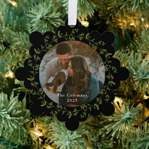 Dainty Wreath Foto Ornament Weihnachtskarte Karte