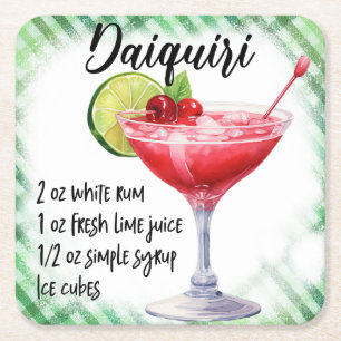 Daiquiri Rechteckiger Pappuntersetzer