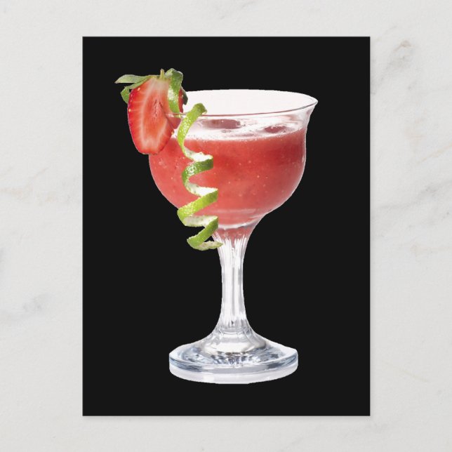 Daiquiri Strawberry Postcard Postkarte (Vorderseite)